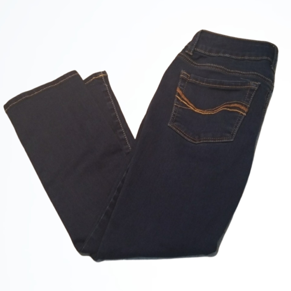SO Dark Wash Low Rise Stretchy Cropped Skinny Jeans Size 1 Waist 25 Inches